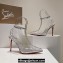 Christian Louboutin Heel 10.5cm Leather and PVC Spikoo Pumps Silver 2024