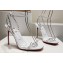 Christian Louboutin Heel 10.5cm Leather So Me Sandals White 2024
