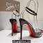 Christian Louboutin Heel 10.5cm Leather and PVC Spikoo Pumps Coffee 2024