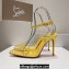 Christian Louboutin Heel 10.5cm Leather and PVC Spikoo Pumps Yellow 2024