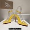 Christian Louboutin Heel 10.5cm Leather and PVC Spikoo Pumps Yellow 2024