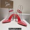Christian Louboutin Heel 10.5cm Leather and PVC Spikoo Pumps Red 2024