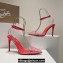 Christian Louboutin Heel 10.5cm Leather and PVC Spikoo Pumps Red 2024