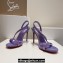 Christian Louboutin Heel 10cm leather Rosalie Strass Sandals Purple 2024