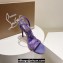 Christian Louboutin Heel 10cm leather Rosalie Strass Sandals Purple 2024