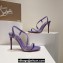 Christian Louboutin Heel 10cm leather Rosalie Strass Sandals Purple 2024