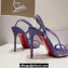 Christian Louboutin Heel 10cm leather Rosalie Strass Sandals Purple 2024
