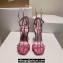 Christian Louboutin Heel 10.5cm Leather So Me Sandals Metallic Pink 2024