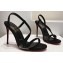 Christian Louboutin Heel 10cm leather Rosalie Strass Sandals Black 2024