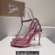 Christian Louboutin Heel 10.5cm Leather So Me Sandals Metallic Pink 2024