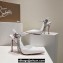 Christian Louboutin Heel 10.5cm Goldina Rain Pumps Patent White 2024
