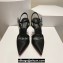 Christian Louboutin Heel 10.5cm Goldina Rain Pumps Satin Black 2024