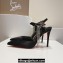Christian Louboutin Heel 10.5cm Goldina Rain Pumps Satin Black 2024