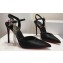Christian Louboutin Heel 10.5cm Goldina Rain Pumps Satin Black 2024