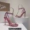 Christian Louboutin Heel 10.5cm Leather So Me Sandals Metallic Pink 2024
