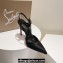 Christian Louboutin Heel 10.5cm Goldina Rain Pumps Satin Black 2024