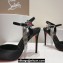 Christian Louboutin Heel 10.5cm Goldina Rain Pumps Satin Black 2024