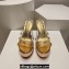 Christian Louboutin Heel 12cm PVC Degraqueen Alta Embellished Platform Mules Gold 2024