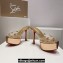 Christian Louboutin Heel 12cm PVC Degraqueen Alta Embellished Platform Mules Gold 2024