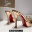 Christian Louboutin Heel 12cm PVC Degraqueen Alta Embellished Platform Mules Gold 2024