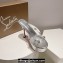 Christian Louboutin Heel 12cm PVC Degraqueen Alta Embellished Platform Mules Silver 2024