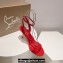 Christian Louboutin Heel 8.5cm Leather Mascasandal Sandals Patent Red 2024