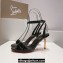 Christian Louboutin Heel 8.5cm Leather Mascasandal Sandals Patent Black 2024