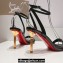 Christian Louboutin Heel 8.5cm Leather Mascasandal Sandals Patent Black 2024