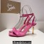 Christian Louboutin Heel 8.5cm Leather Mascasandal Sandals Patent Fuchsia 2024