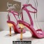 Christian Louboutin Heel 8.5cm Leather Mascasandal Sandals Patent Fuchsia 2024