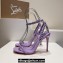 Christian Louboutin Heel 10.5cm Leather So Me Sandals Patent Lilac 2024