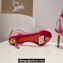 Christian Louboutin Heel 8.5cm Leather Mascasandal Sandals Patent Fuchsia 2024