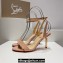 Christian Louboutin Heel 8.5cm Leather Mascasandal Sandals Patent Nude 2024