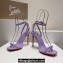 Christian Louboutin Heel 10.5cm Leather So Me Sandals Patent Lilac 2024
