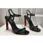 Christian Louboutin Heel 9.5cm Leather Condora Sandals Patent Black 2024
