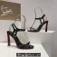 Christian Louboutin Heel 9.5cm Leather Condora Sandals Patent Black 2024