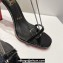 Christian Louboutin Heel 9.5cm Leather Condora Sandals Patent Black 2024