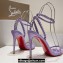 Christian Louboutin Heel 10.5cm Leather So Me Sandals Patent Lilac 2024