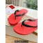 Christian Louboutin PVC Men's Loubi Flip Thong Sandals Black/Red