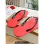 Christian Louboutin PVC Men's Loubi Flip Thong Sandals Black/Red