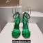 Christian Louboutin Heel 10.5cm Leather So Me Sandals Metallic Green 2024