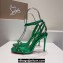 Christian Louboutin Heel 10.5cm Leather So Me Sandals Metallic Green 2024