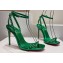 Christian Louboutin Heel 10.5cm Leather So Me Sandals Metallic Green 2024