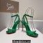 Christian Louboutin Heel 10.5cm Leather So Me Sandals Metallic Green 2024