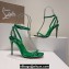 Christian Louboutin Heel 10.5cm Leather So Me Sandals Metallic Green 2024