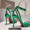 Christian Louboutin Heel 10.5cm Leather So Me Sandals Metallic Green 2024