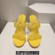Christian Louboutin Heel 10.5cm Leather and PVC Spike Only Mules Yellow 2024