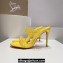 Christian Louboutin Heel 10.5cm Leather and PVC Spike Only Mules Yellow 2024