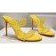 Christian Louboutin Heel 10.5cm Leather and PVC Spike Only Mules Yellow 2024