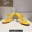 Christian Louboutin Heel 10.5cm Leather and PVC Spike Only Mules Yellow 2024